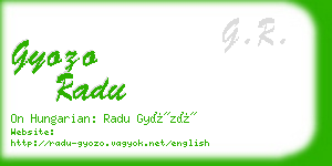 gyozo radu business card